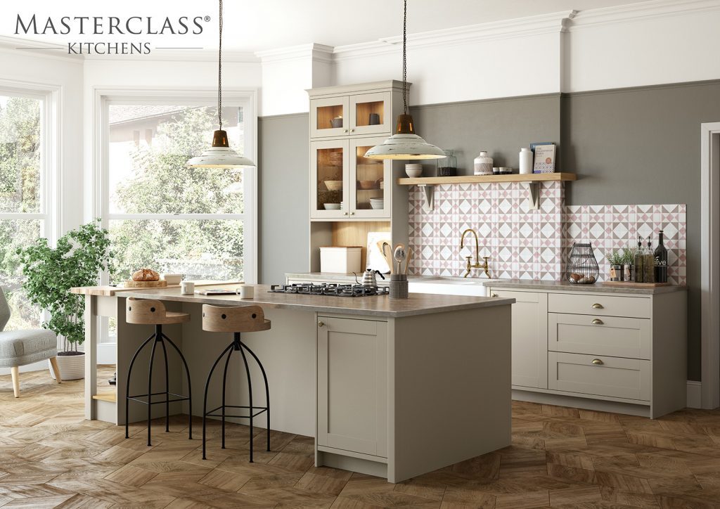 Masterclass Light Shaker Kitchen With Island | Plum-Mex, Farnham