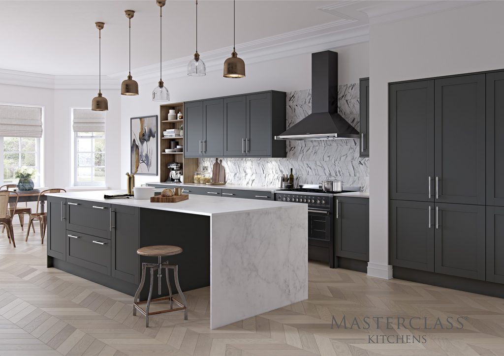 Msterclass Dark Grey Shaker Kitchen | Plum-Mex, Farnham